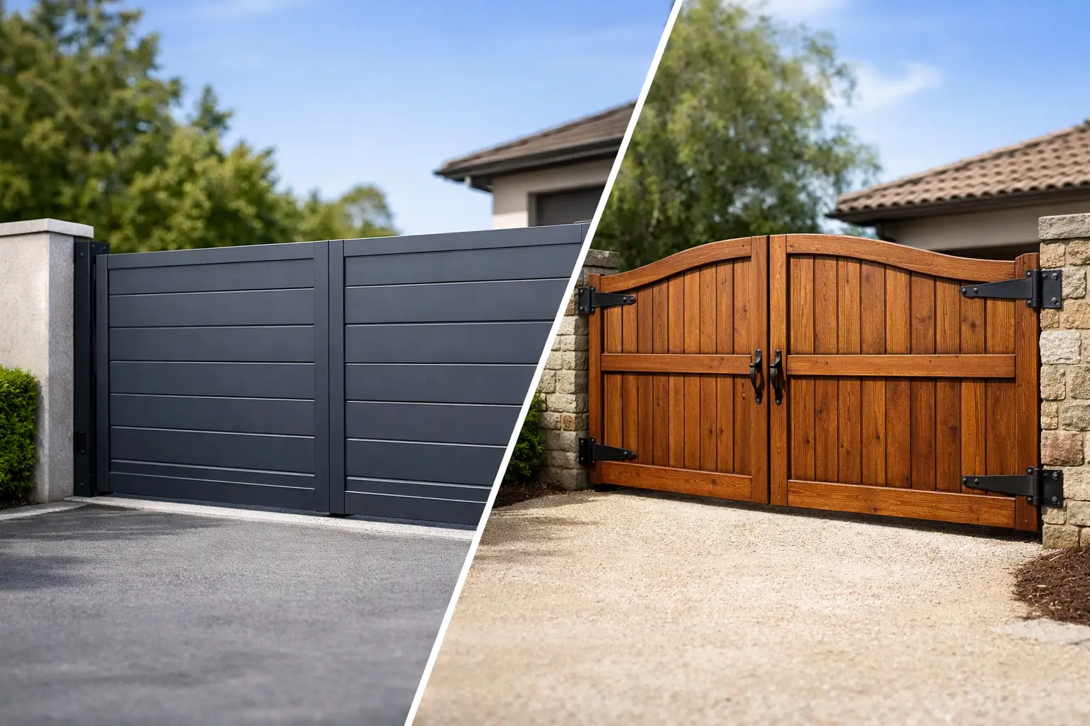 Aluminium vs Wooden Driveway Gates